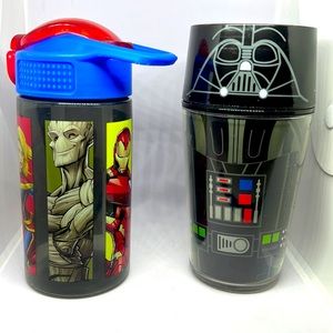Boys Superhero vs Villian Water bottle lot